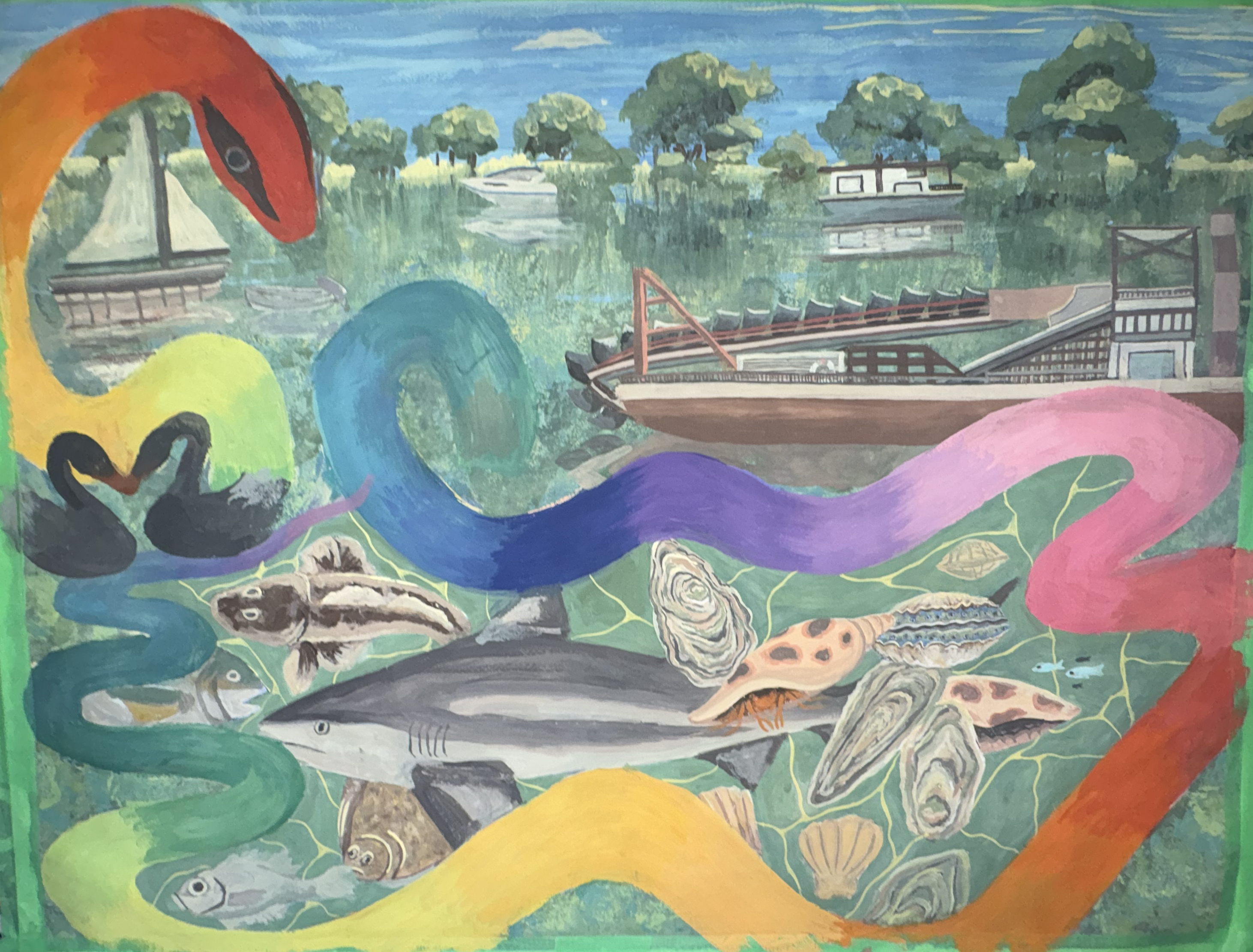 An original work by Indigenous artist, Lily Wilson.
